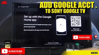 How to add google account to sony google tv?