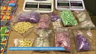 Quadrilha é presa por vender kit drogas para festas