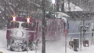 (HD) パンダグラフがスパーク！ 寝台特急あけぼの号 ～雪景色編～