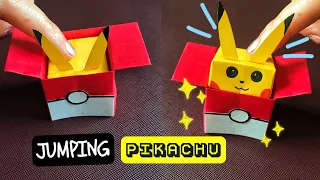 Origami Jumping Pikachu / Pokémon Box Tutorial / DIY Pikachu / Fun & Easy Paper Craft