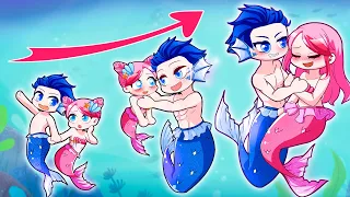 Anna Mermaid Story - Alex and Anna Growing Up | Gacha Club | Ppg x Rrb Gacha Life