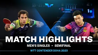 Hugo Calderano vs Xiang Peng | MS SF | WTT Contender Doha 2023