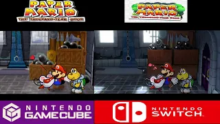 Paper Mario TTYD GC Vs Switch Comparison - Meeting Ms. Mowz