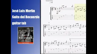 José Luis Merlín   Suite del Recuerdo classical guitar tab/guitar tutorial