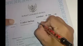 menulis rapi-surat lamaran kerja