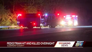Pedestrian dies after overnight Clermont County crash
