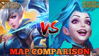 LoL Wildrift ARAM VS Mobile Legends BRAWL | What The Difference | MAP COMPARISON