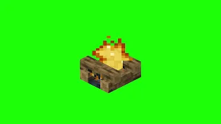 Minecraft Campfire Green Screen | No Copyright
