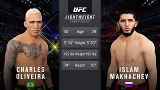 EA SPORTS UFC 4 Charles Oliveira vs Islam Makachev Full Fight