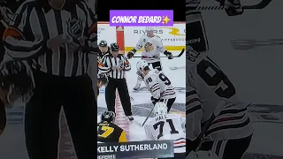 Connor Bedard 🔮 opening tip vs Hero Sidney Crosby 🤩🤩 Must watch #blackhawks #connorbedard #penguins