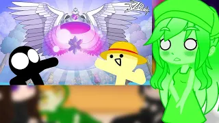 Mob Talker React To Stickmen vs Queen Slime - Terraria Animation by JzBoy