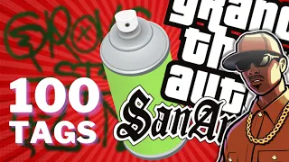 Todas as 100 pichações - San Andreas 100%