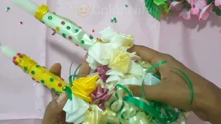Easy candle decoration idea for school competition/ christmas candle decoration/ candle decor