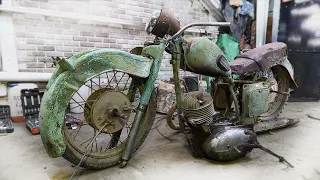 Restoration Old Motorcycle JAWA - Full Restore Broken Rusty Engine - part 1