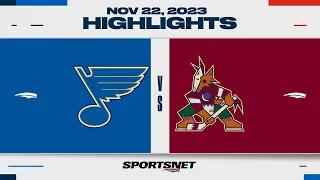 NHL Highlights | Blues vs. Coyotes - November 22, 2023