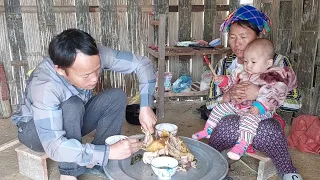 slaughter chickens for medicinal stew and lunch at the farm