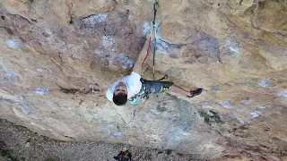 ESCALADA SANTA LINYA. Sector Futbolín. Via Spanglish 7A+