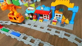 Машинки Мультики про Лего Поезда - Мультфильм Город машинок 289 серия ЖД Станция. Игрушки для детей