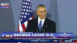 FNN: President Obama's FINAL Farewell Speech - Speaks to Former Staff at Joint Base Andrews