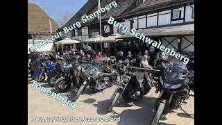 Ausfahrt mit den Motorradfreunden Weserbergland Sternberg, Tonenburg, Schwalenberg
