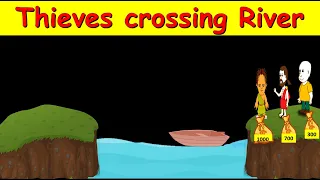 Can you solve 3 Thieves crossing River Puzzle || 3 Thieves and Coins Bags || Puzzled