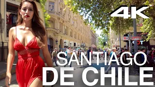 Santiago De Chile. 4K Walk 🇨🇱