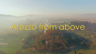 (4K | UHD) Awesome Tuscany (Italy): ancient town of Arezzo from above