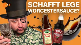 Zuckriger Zungenbrecher: Sebastian kämpft mit englischer Worcester Sauce