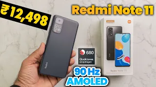 Redmi Note 11 Unboxing - Amazon First Sale Unit | 90HZ AMOLED 😍 | SD 680🔥 | 5000mAh+30 Watt Pro