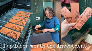 Laser Engraving on Leather -  Is a Laser Engraver worth it? My leather craft studio vlog