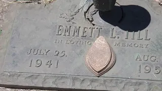 Kevin Grace visits the grave of Emmitt Till in Chicago in 2014