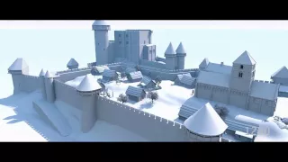 Reconstitution 3D du château de Falaise à travers les âges