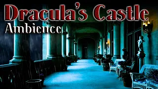 Stay the night in Dracula's Castle while it's raining | Spooky Castle Ambience - 3 HOURS ASMR
