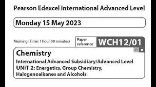 Unit 2 June 2023 -  AS Chemistry Edexcel -  Dr  Hanaa Assil