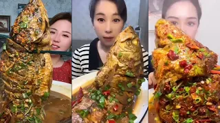 Chinese Mukbang Food Eating Show | God eats fish, Spicy Braised Fish #322