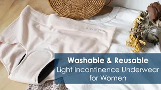 Washable and Reusable Light Incontinence Underwear for Women