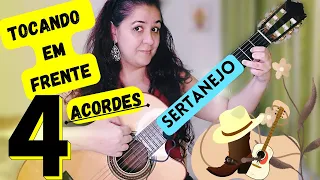 COMO TOCAR SERTANEJO NO VIOLÃO UTILIZANDO 4 ACORDES | TOCANDO EM FRENTE - Almir Sater