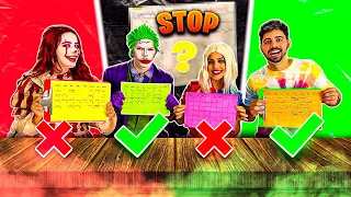 DESAFIO DO STOP COM O CORINGA, ARLEQUINA E PENNY, MUITO ENGRAÇADO!! (ADEDONHA DE PAPEL)