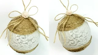 TUTORIAL: PALLINA di NATALE SHABBY CHIC con i PALLONCINI (-rIcIcLo-DiY-)