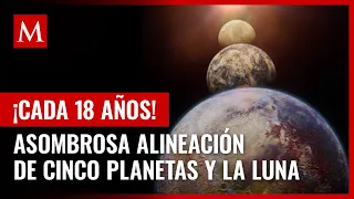 La Luna y cinco planetas se alinearán en el cielo en un fenómeno que ocurre cada 18 años