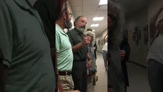 A special moment backstage with Mandy Patinkin and the cast of Fiddler on the Roof in Yiddish