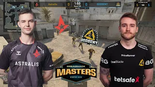 Astralis vs GODSENT - DUST2 MAP 2 - DreamHack Masters Winter 2020