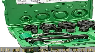 Greenlee 7310SB 11-Ton Hydraulic Knockout Punch Kit with Hand Pump and Slug-Buster, 1/2" - 4"