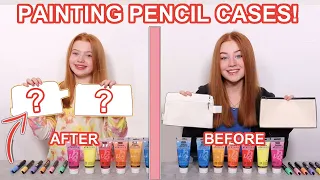 TWIN TELEPATHY 3 COLOR PAINT POP ART PENCIL CASES *DIY BACK TO SCHOOL SUPPLIES!  | Ruby and Raylee