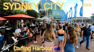 SYDNEY AUSTRALIA | City walking tour 4K | Darling Harbour 2024