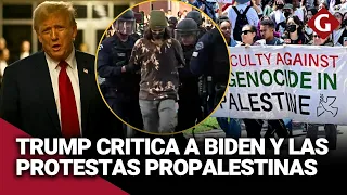 DONALD TRUMP critica protestas propalestinas en universidades de EE.UU. | Gestión