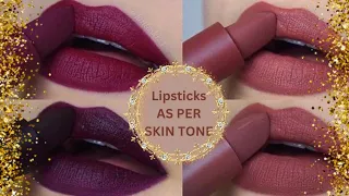 How to pick the best lipstick shades for your skin tone | Lipsticks AS PER SKIN TONE #lipstick