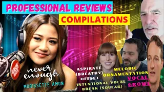 NEVER ENOUGH  - BEST VOCAL COACHES PROFESSIONAL REACTION COMPILATIONS | MORISSETTE AMON