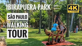 São Paulo Brazil - Ibirapuera Park Walking Tour | 4K Walk