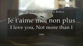 Serge Gainsbourg and Jane Birkin - Je t'aime moi non plus (I love you, not more than I) Fr-Eng sub